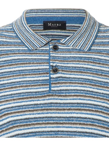 Maerz Muenchen Poloshirt in Blau/ Weiß