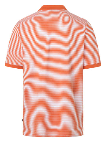 Maerz Muenchen Poloshirt in Orange/ Weiß
