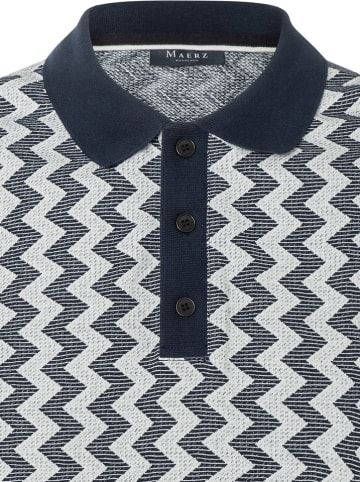 Maerz Muenchen Poloshirt in Dunkelblau/ Weiß