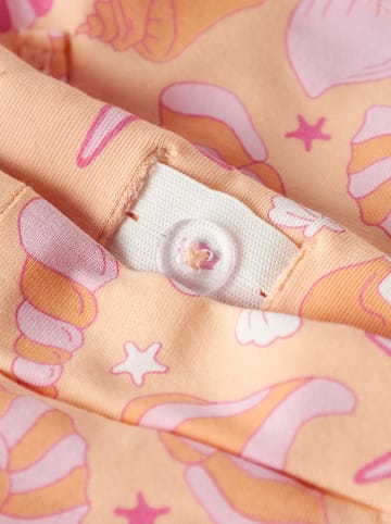 name it 2-delige outfit "Eniaz" wit/oranje