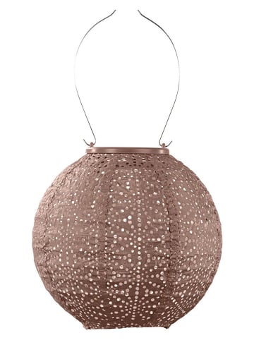 Lumiz Lampion solarny LED "Sashiko Rond" w kolorze brązowym - wys. 18 x Ø 20 cm