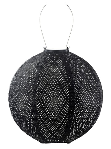 Lumiz Lampion solarny LED "Ikat Rond" w kolorze czarnym - Ø 30 cm
