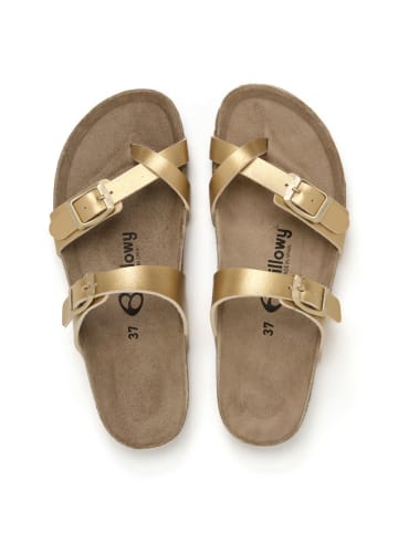 billowy Teenslippers goudkleurig