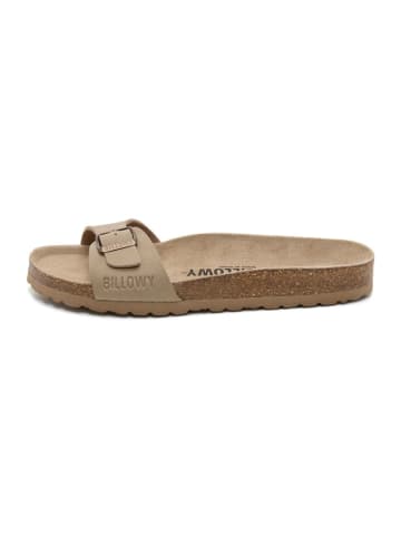 billowy Pantoletten in Beige