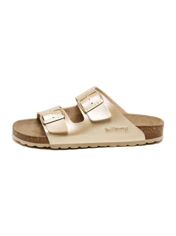 billowy Pantoletten in Gold