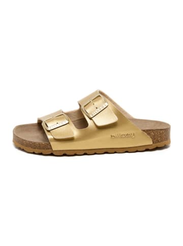 billowy Pantoletten in Gold