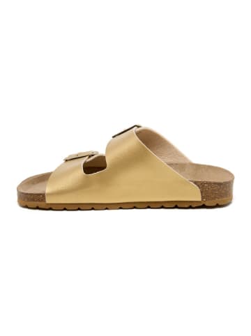 billowy Pantoletten in Gold