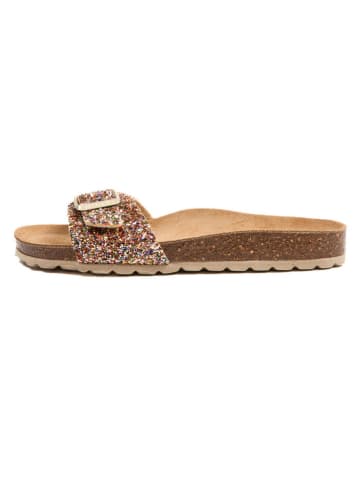 billowy Pantoletten in Gold