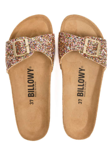 billowy Pantoletten in Gold