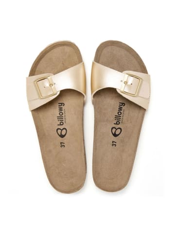 billowy Pantoletten in Gold