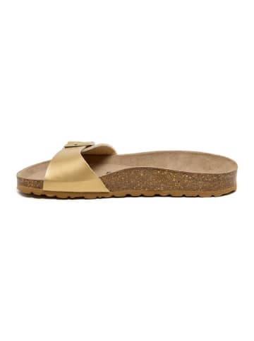 billowy Pantoletten in Gold