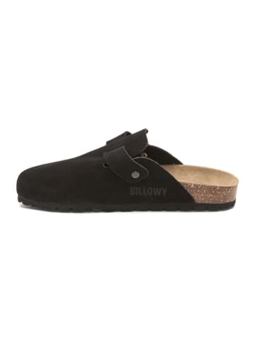 billowy Leren clogs zwart