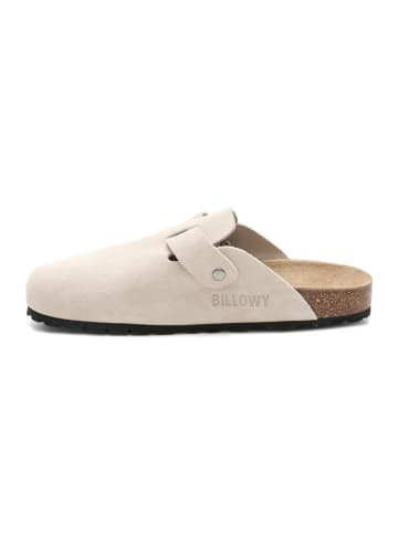 billowy Leren clogs beige