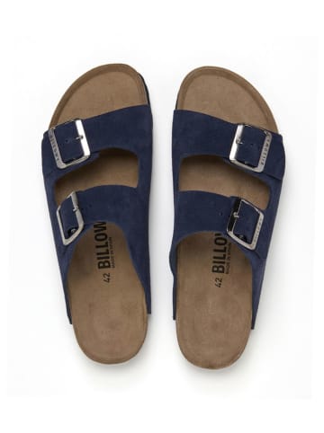 billowy Leren slippers donkerblauw