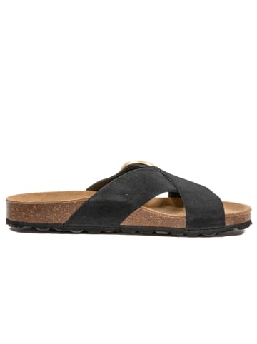 billowy Leren slippers zwart