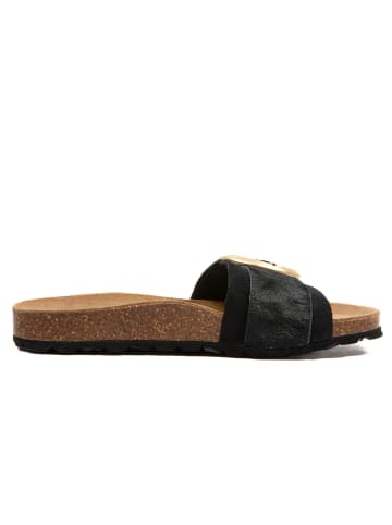 billowy Leren slippers zwart