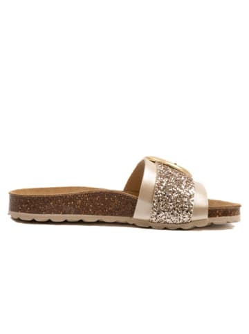 billowy Pantoletten in Gold