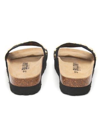billowy Leren slippers zwart