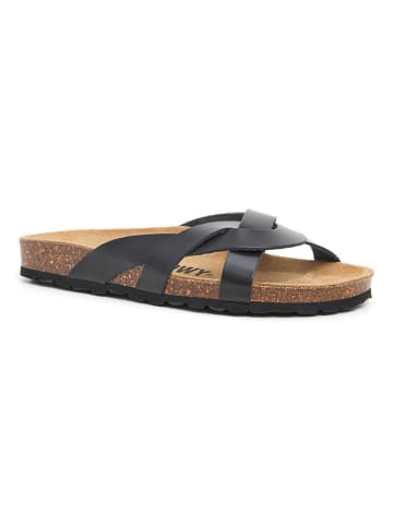 billowy Leren slippers zwart