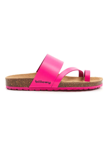 billowy Leren teenslippers roze
