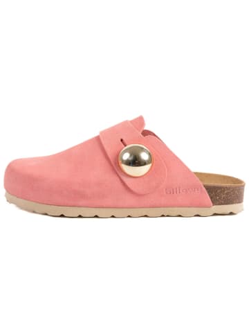 billowy Leren clogs lichtroze