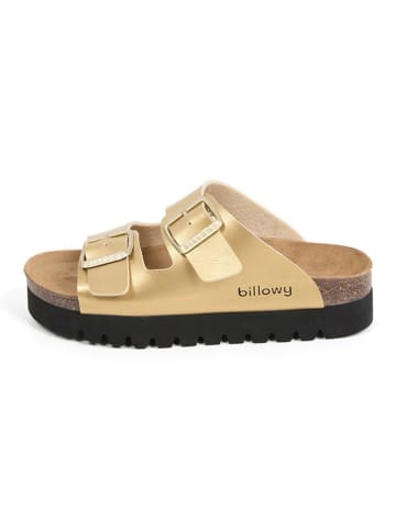 billowy Pantoletten in Gold