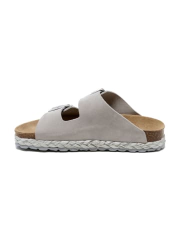 billowy Leren slippers grijs