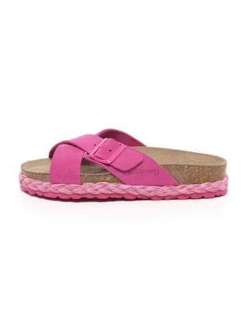 billowy Leren slippers roze
