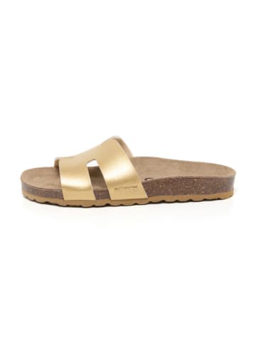 billowy Pantoletten in Gold