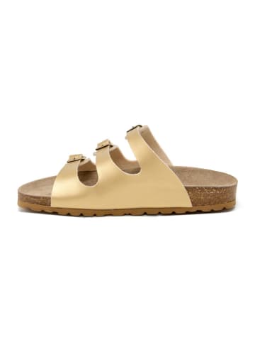 billowy Pantoletten in Gold