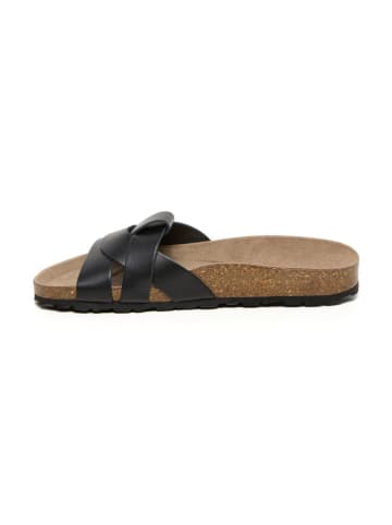 billowy Leren slippers zwart