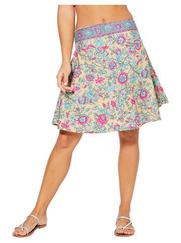 Aller Simplement Rok beige/lichtblauw/roze