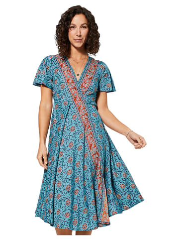 Aller Simplement Kleid in Blau/ Rot