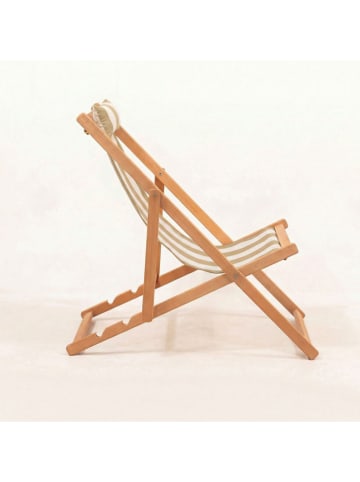 FLORIANE GARDEN Tuinligstoel beige/bruin - (B)59 x (H)90 x (D)44 cm