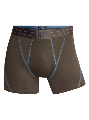 CR7 2er-Set: Boxershorts in Dunkelblau/ Braun