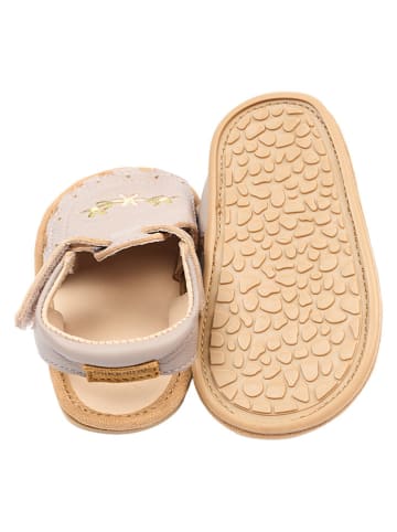 mikk-line Leder-Halbsandalen in Beige