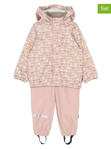 mikk-line 2tlg. Regenoutfit in Beige/ Rosé