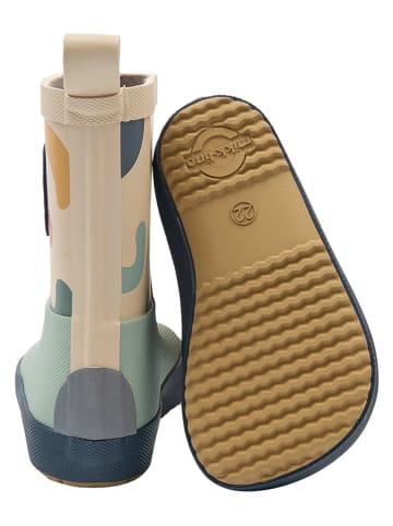 mikk-line Barfuß-Gummistiefel in Beige/ Mint