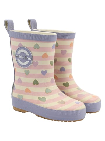 mikk-line Gummistiefel in Beige/ Lila