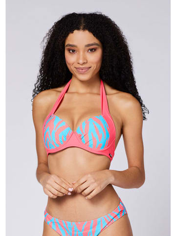 Chiemsee Bikini-Oberteil "AOP" in Pink/ Blau