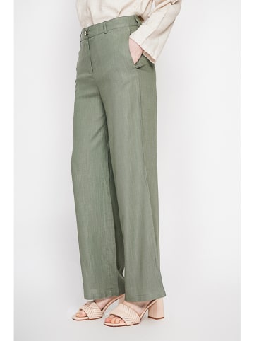 Le Jardin du Lin Leinen-Hose in Khaki