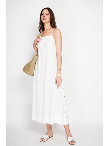 Le Jardin du Lin Leinen-Kleid in Weiß