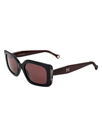 Carolina Herrera Damen-Sonnenbrille in Schwarz/ Bordeaux