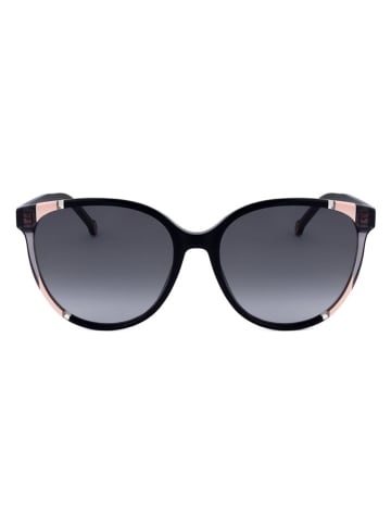 Carolina Herrera Damskie okulary przeciwsłoneczne w kolorze czarno-granatowym