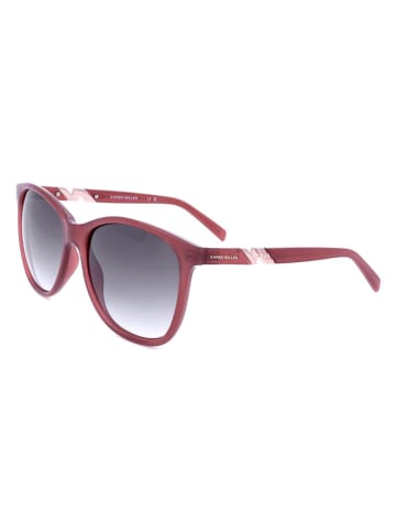 Karen Millen Damen-Sonnenbrille in Bordeaux/ Grau