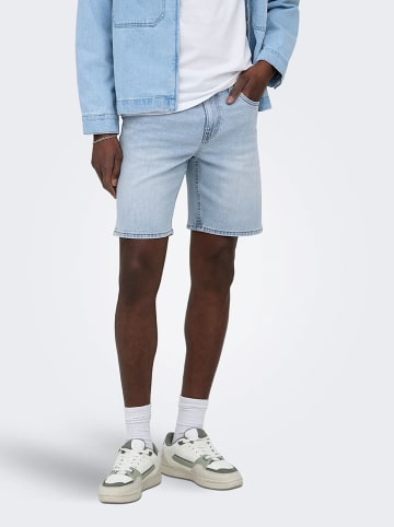 ONLY & SONS Jeans-Shorts "Onsweft" in Hellblau