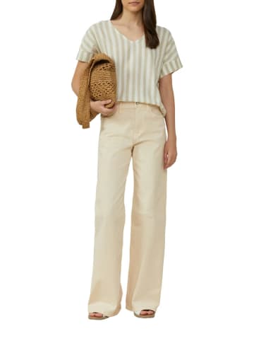 s.Oliver Shirt in Beige/ Weiß
