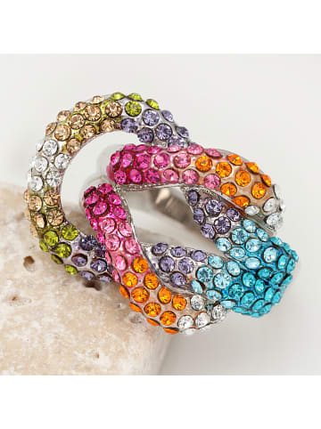 MENTHE À L'O Beschicht. Ring mit Kristallen