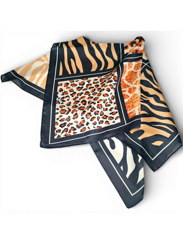 MENTHE À L'O Tuch in Schwarz/ Hellbraun - (L)70 x (B)70 cm