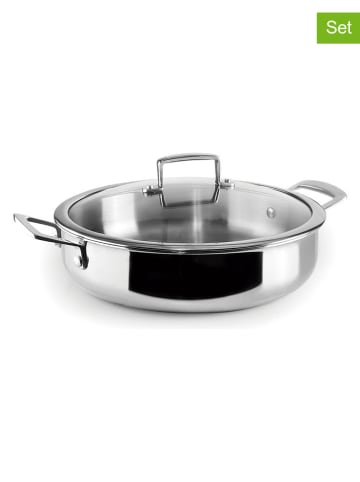 Ibili 2tlg, Set: Edelstahl-Schmorpfanne - Ø 24 cm